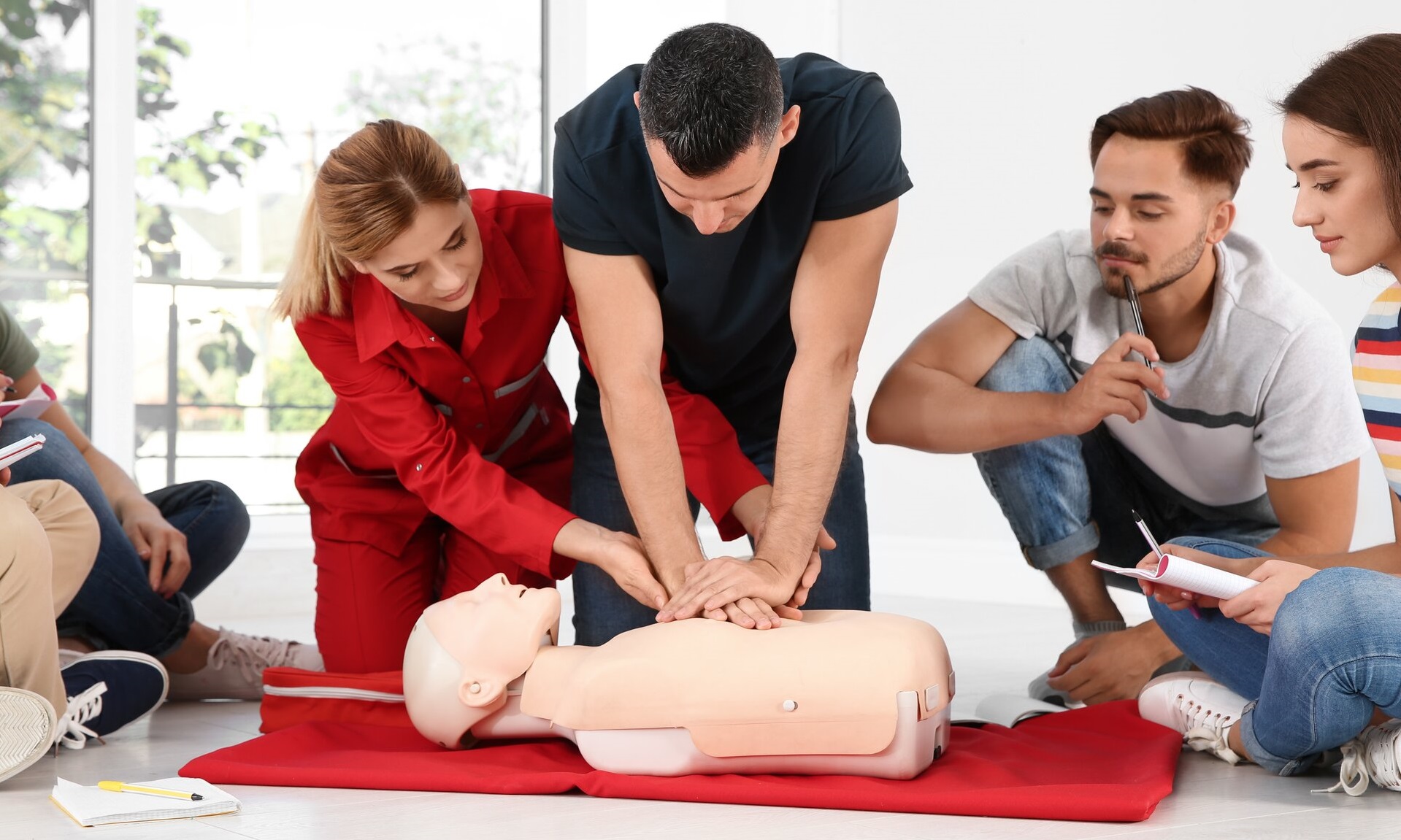 Using first aid and CPR training